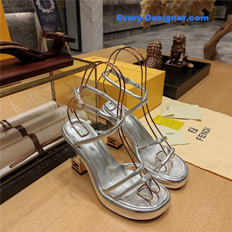 F**di color block haute couture sandals