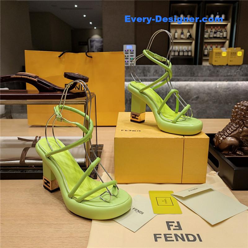 F**di color block haute couture sandals