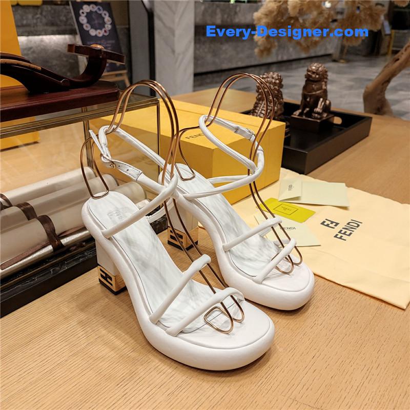 F**di color block haute couture sandals