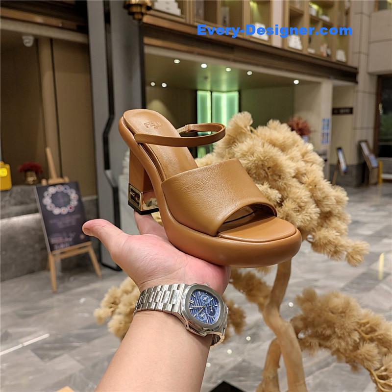 F**di block heel sandals