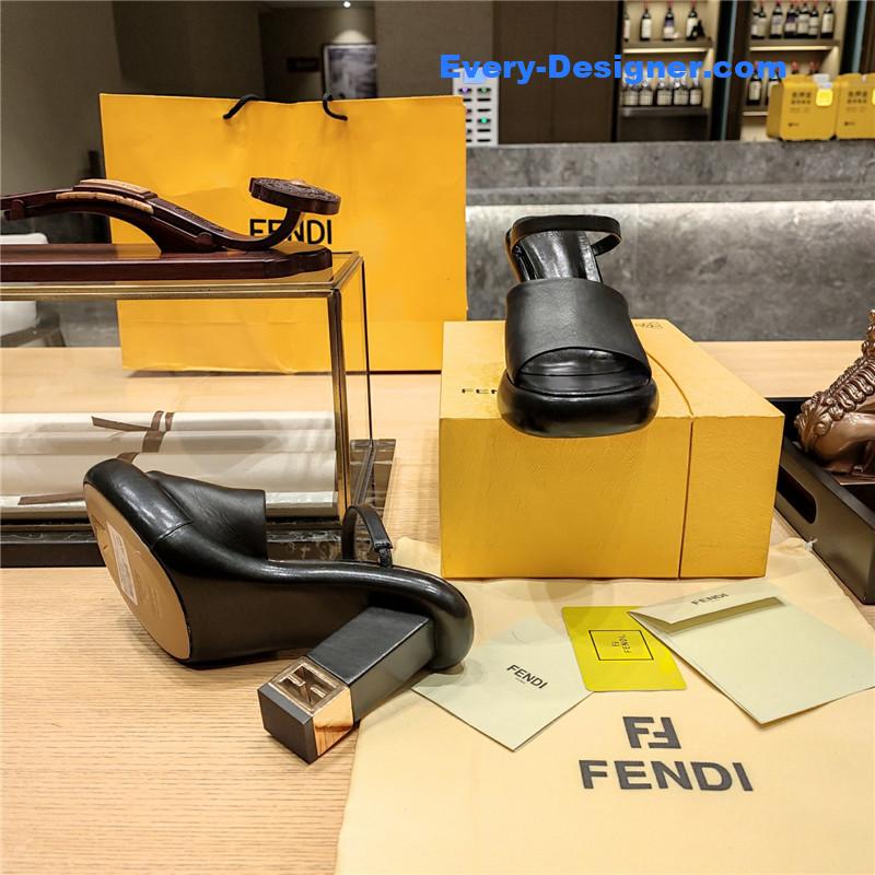 F**di block heel sandals