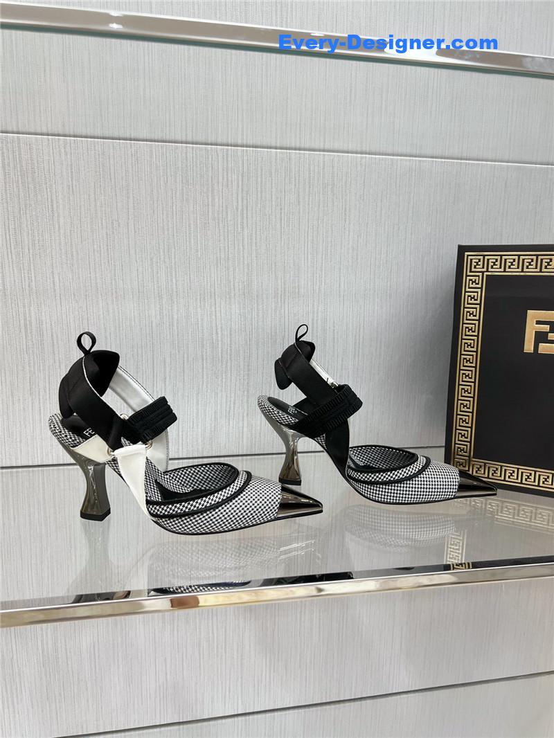 F**di classic houndstooth jacquard pumps