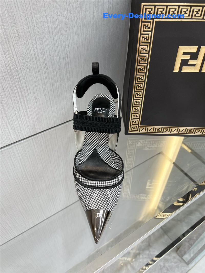 F**di classic houndstooth jacquard pumps