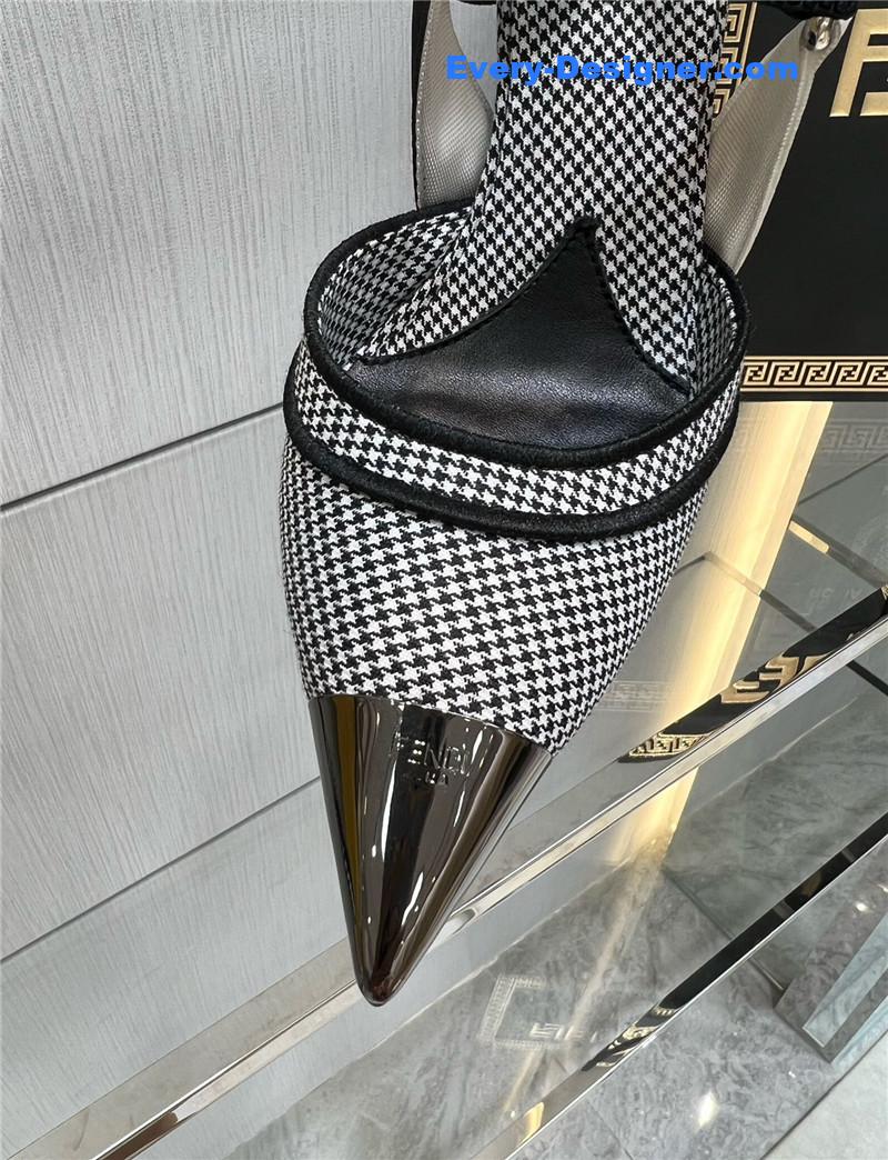 F**di classic houndstooth jacquard pumps