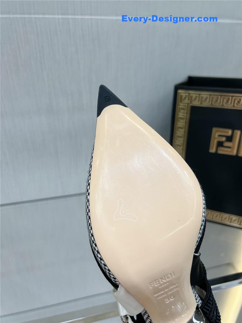 F**di classic houndstooth jacquard pumps