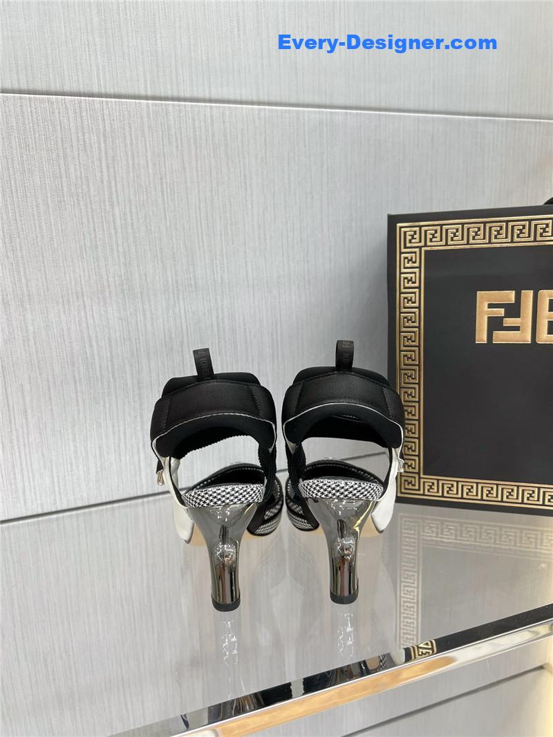 F**di classic houndstooth jacquard pumps