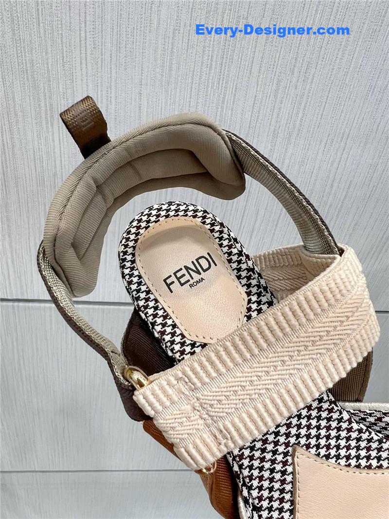 F**di classic houndstooth jacquard pumps