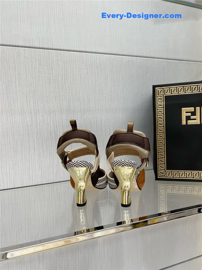 F**di classic houndstooth jacquard pumps