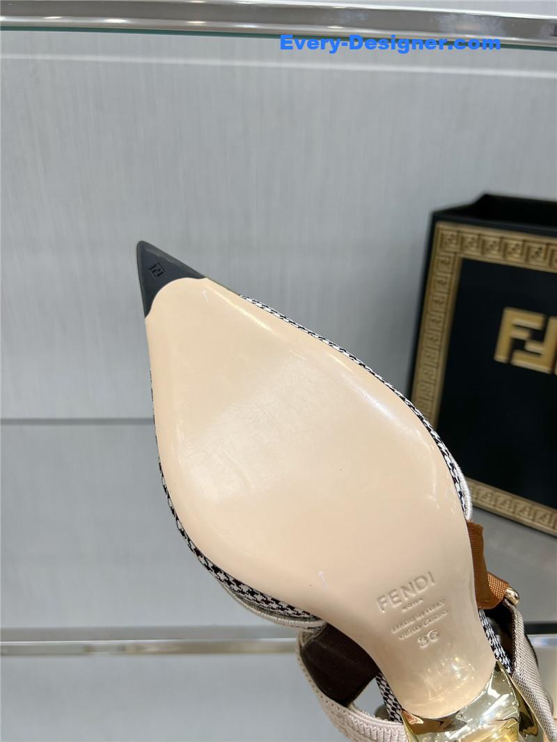 F**di classic houndstooth jacquard pumps