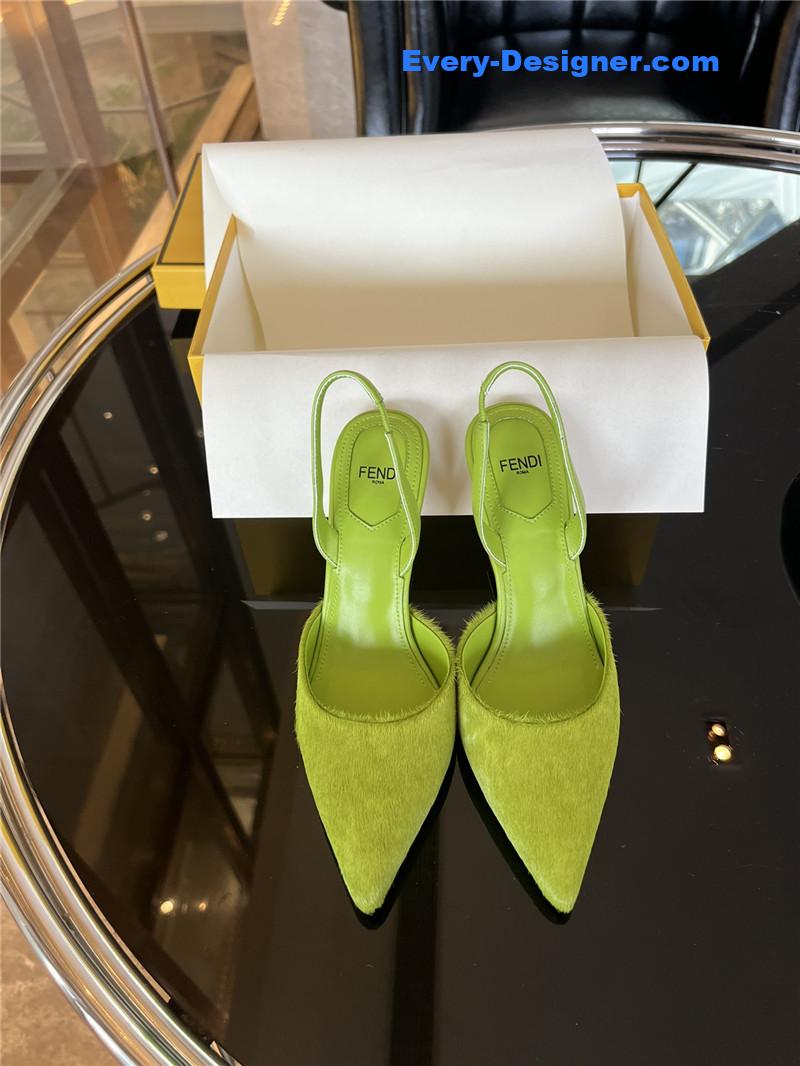 F**di horsehair slingback high heels