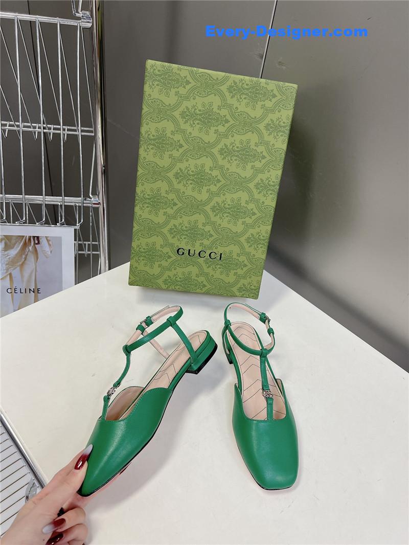 Gvc*1 double g hardware buckle embellished sandals