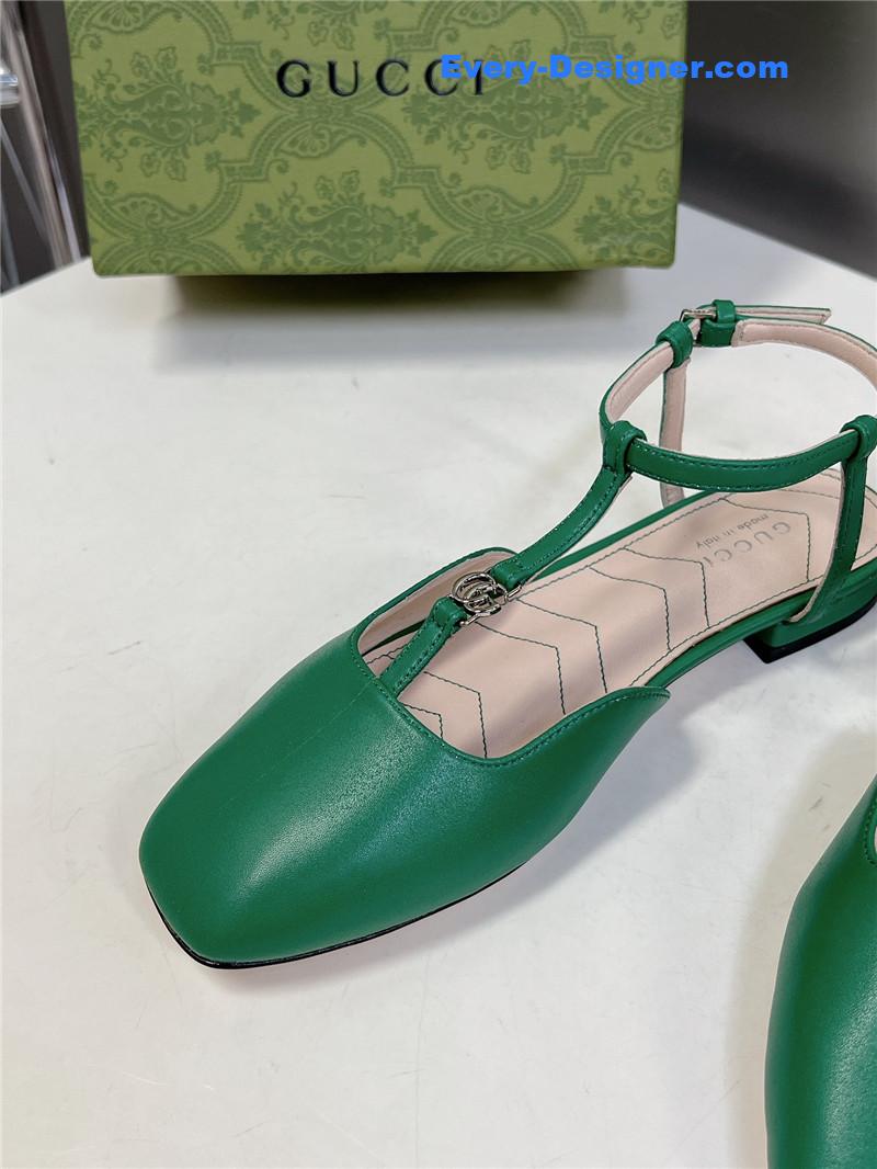 Gvc*1 double g hardware buckle embellished sandals