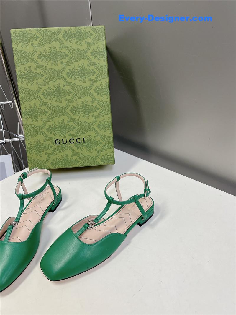 Gvc*1 double g hardware buckle embellished sandals