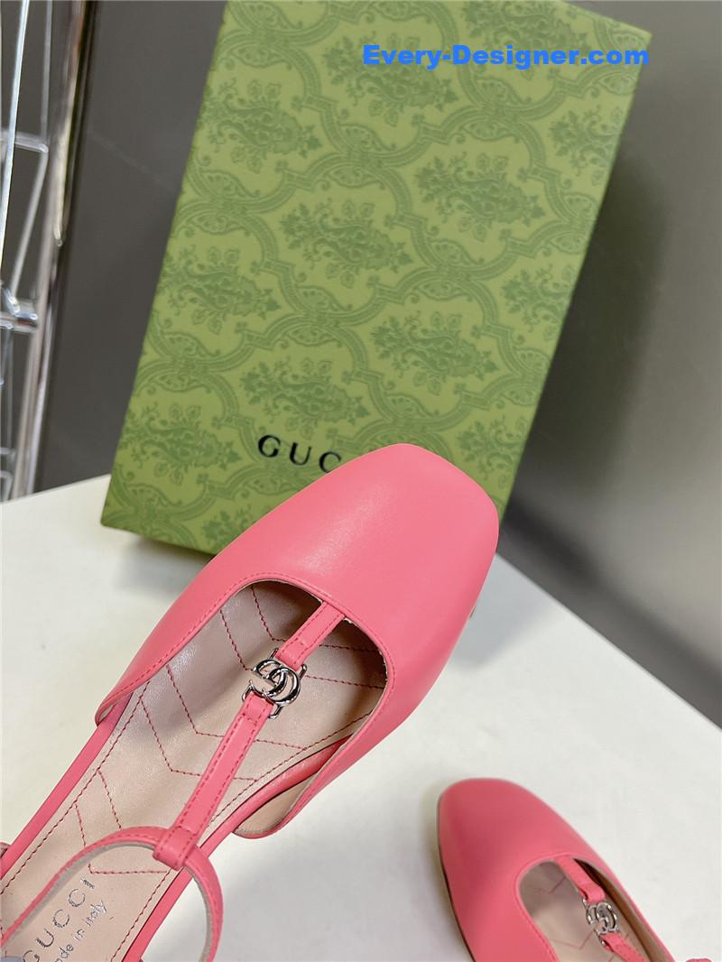 Gvc*1 double g hardware buckle embellished sandals