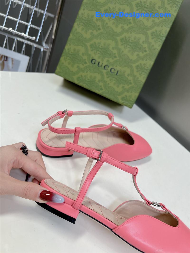 Gvc*1 double g hardware buckle embellished sandals