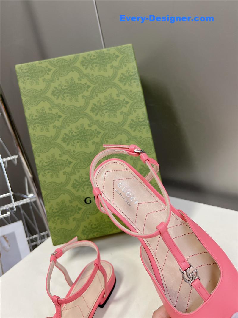 Gvc*1 double g hardware buckle embellished sandals