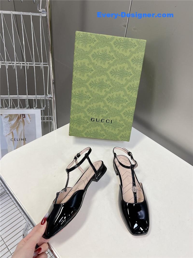 Gvc*1 double g hardware buckle embellished sandals