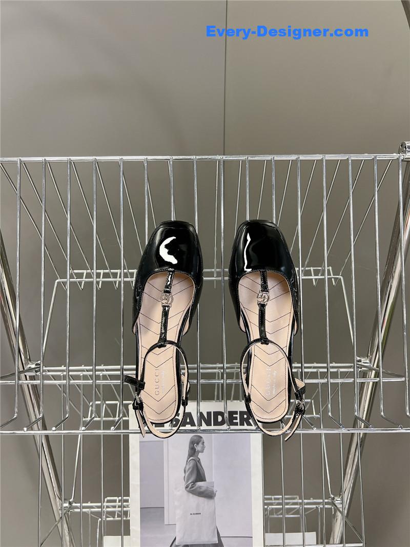 Gvc*1 double g hardware buckle embellished sandals