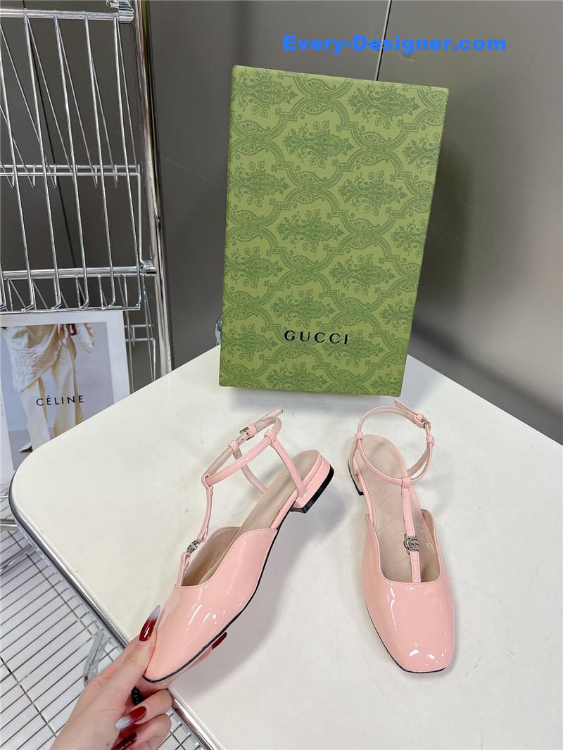 Gvc*1 double g hardware buckle embellished sandals