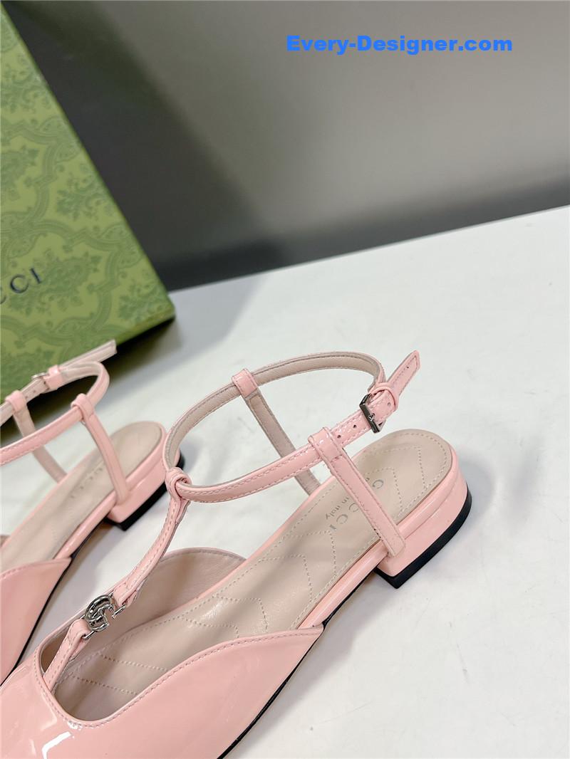 Gvc*1 double g hardware buckle embellished sandals