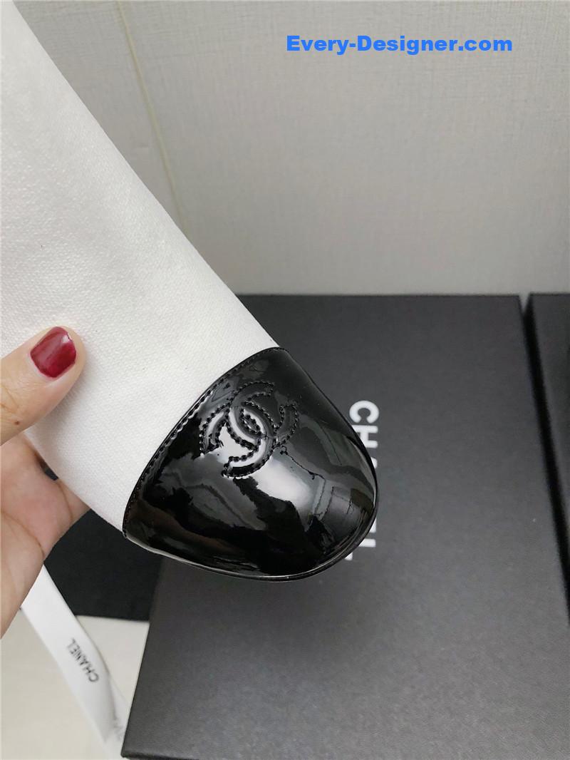 CC autumn winter small fragrance chunky heel socks boots