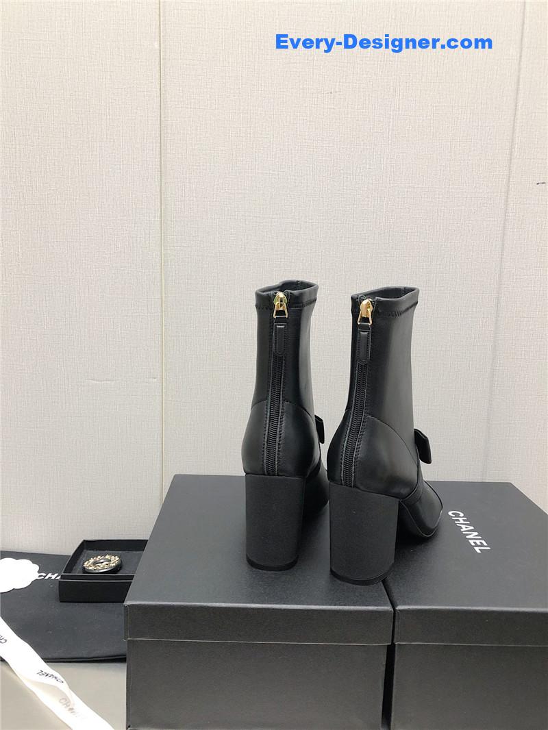 CC explosion bow snow white short boots