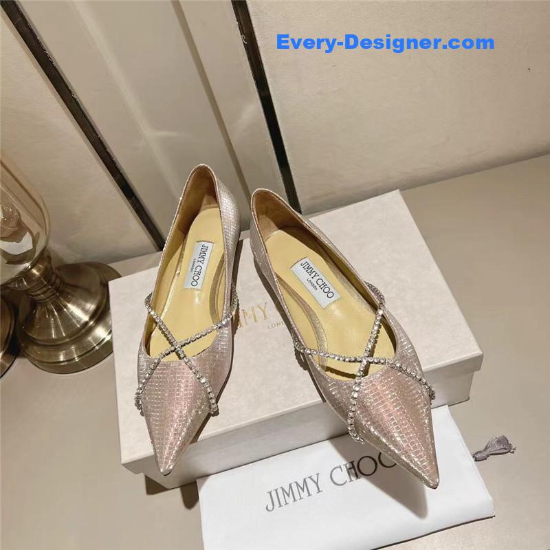 J1m*y Ch00 genevi pointy-toe ballet flats