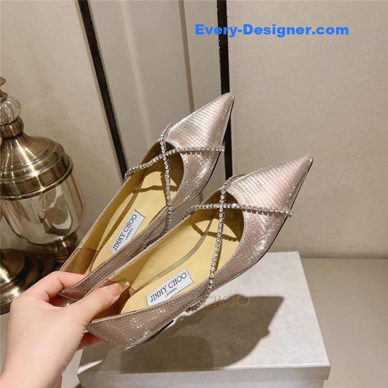 J1m*y Ch00 genevi pointy-toe ballet flats