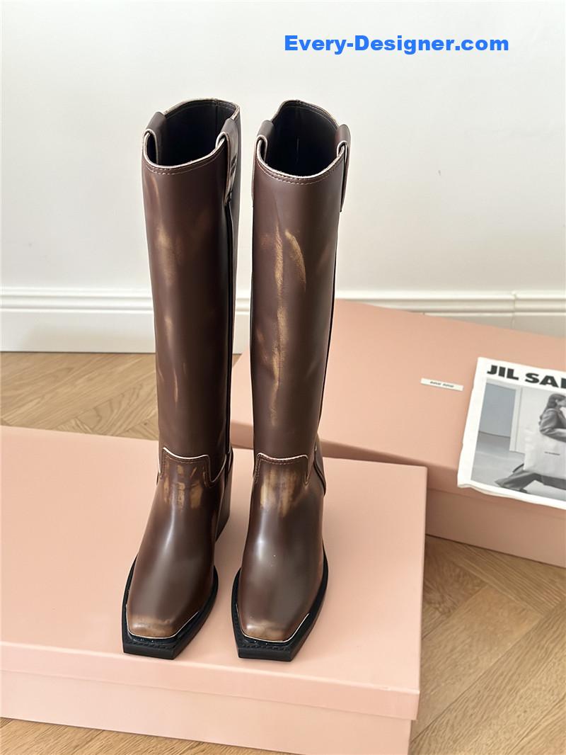 M1um1u new western cowboy boots knight boots