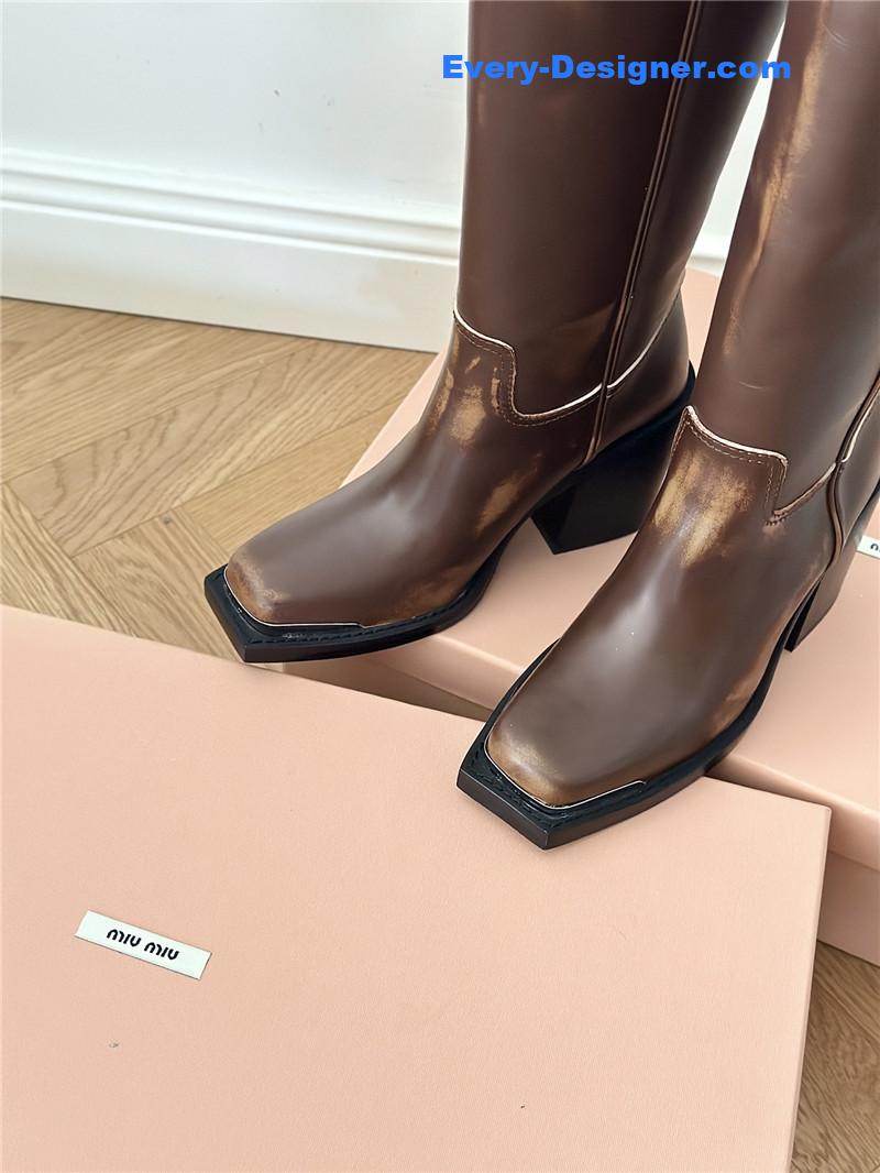 M1um1u new western cowboy boots knight boots