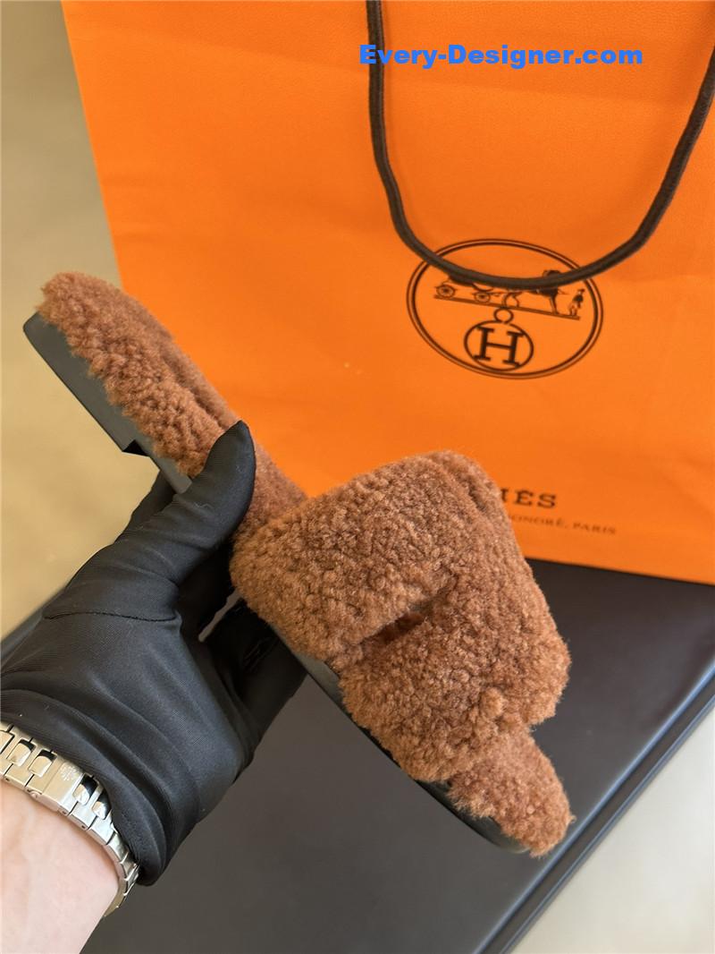 H**me5 fur roll cake hair h slippers