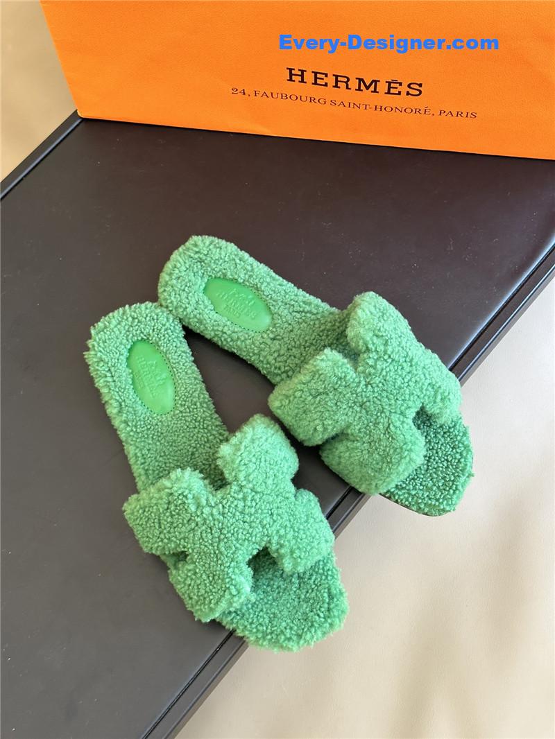 H**me5 fur roll cake hair h slippers