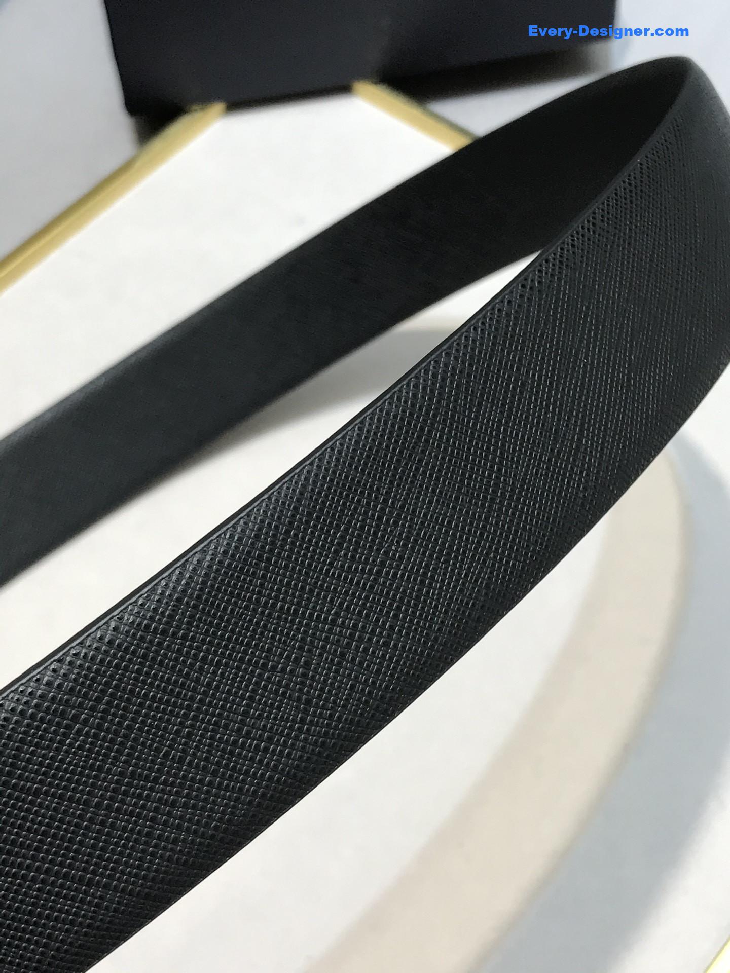 Pra*a saffiano leather belt