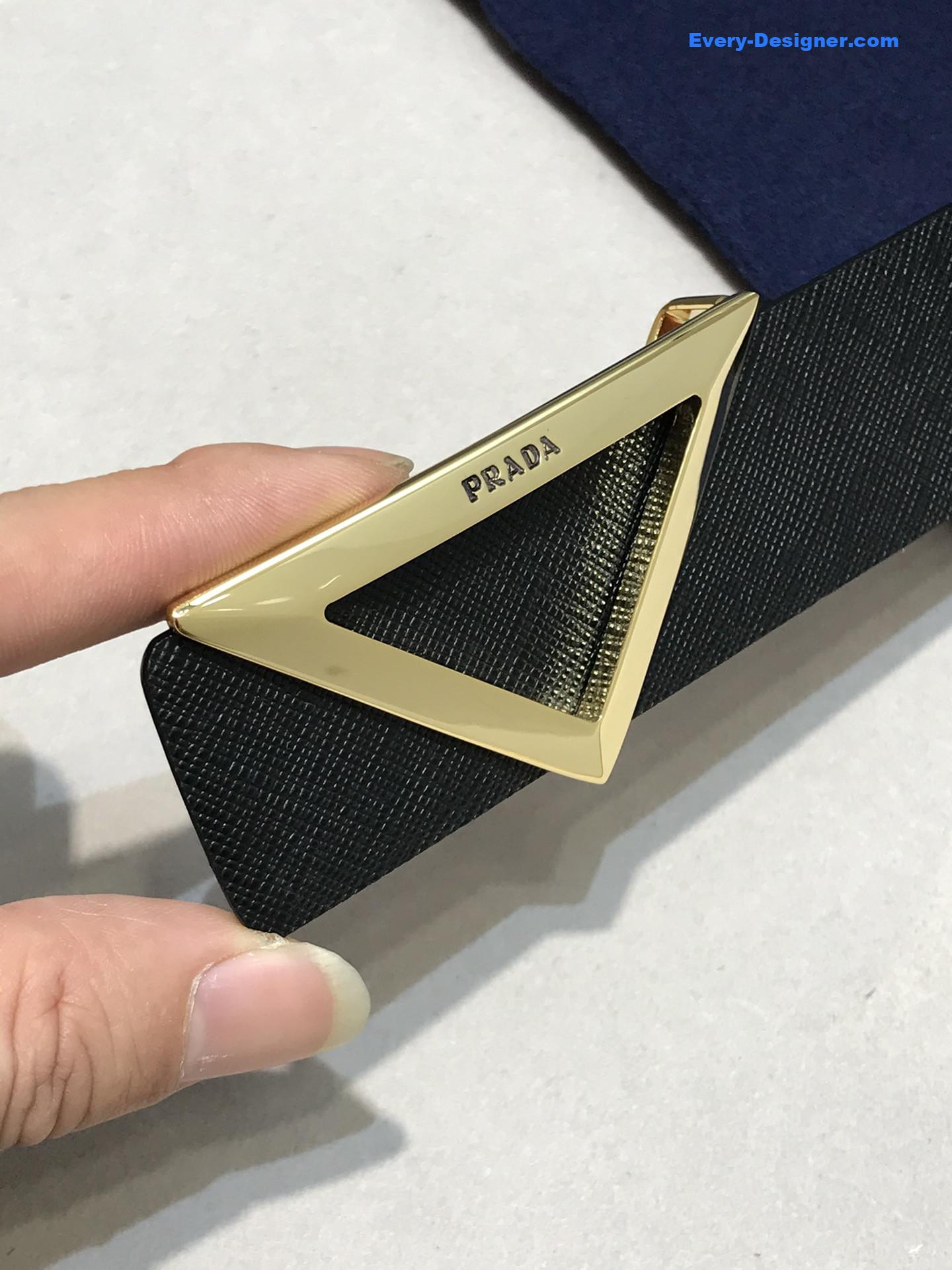 Pra*a saffiano leather belt