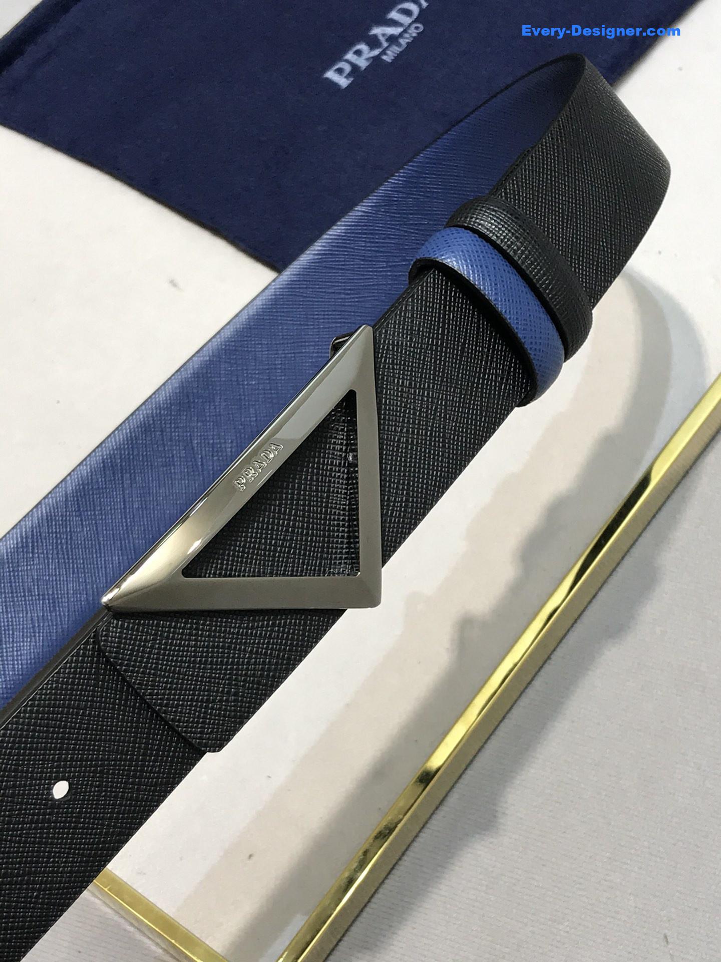 Pra*a saffiano leather belt