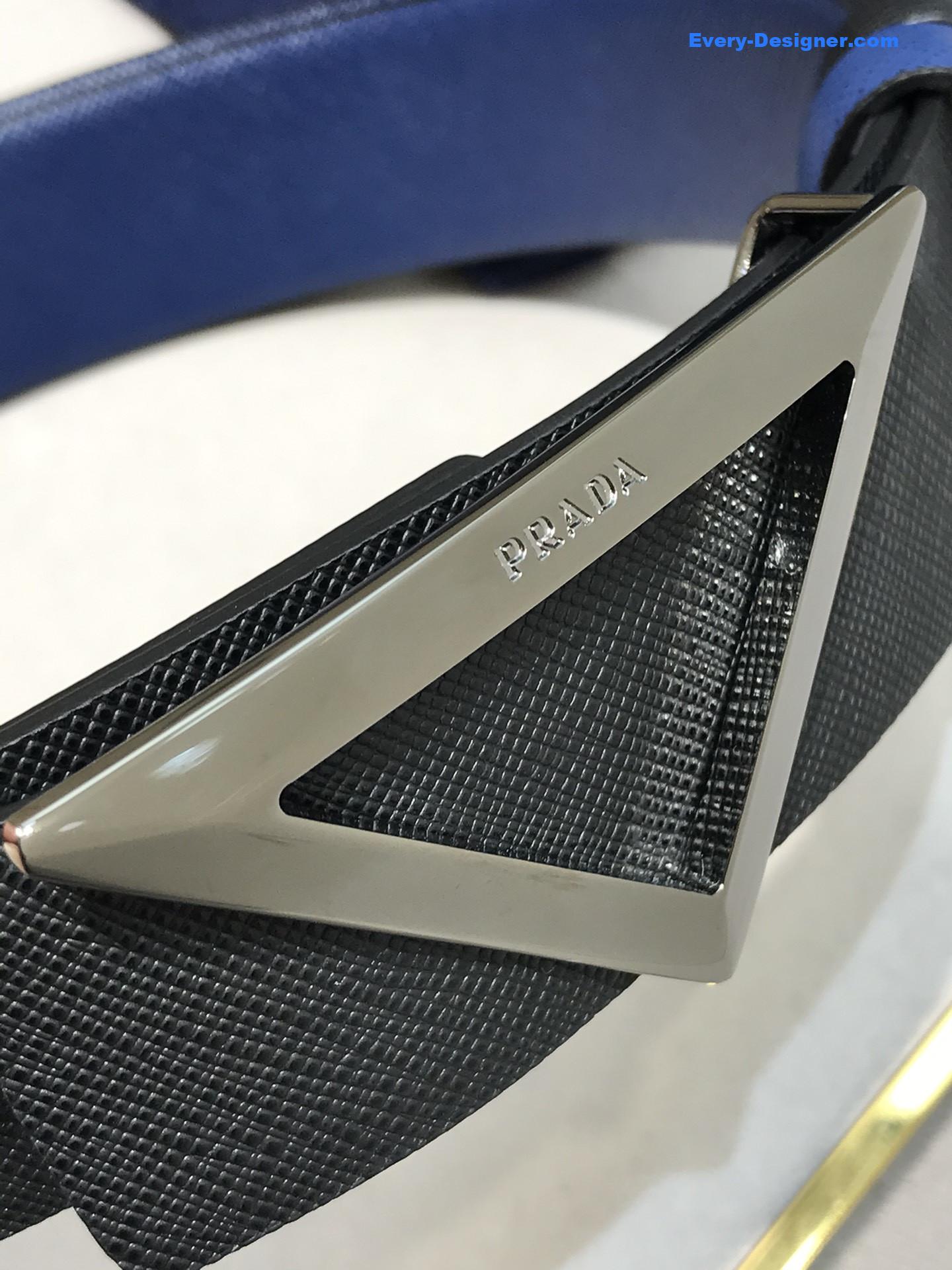 Pra*a saffiano leather belt