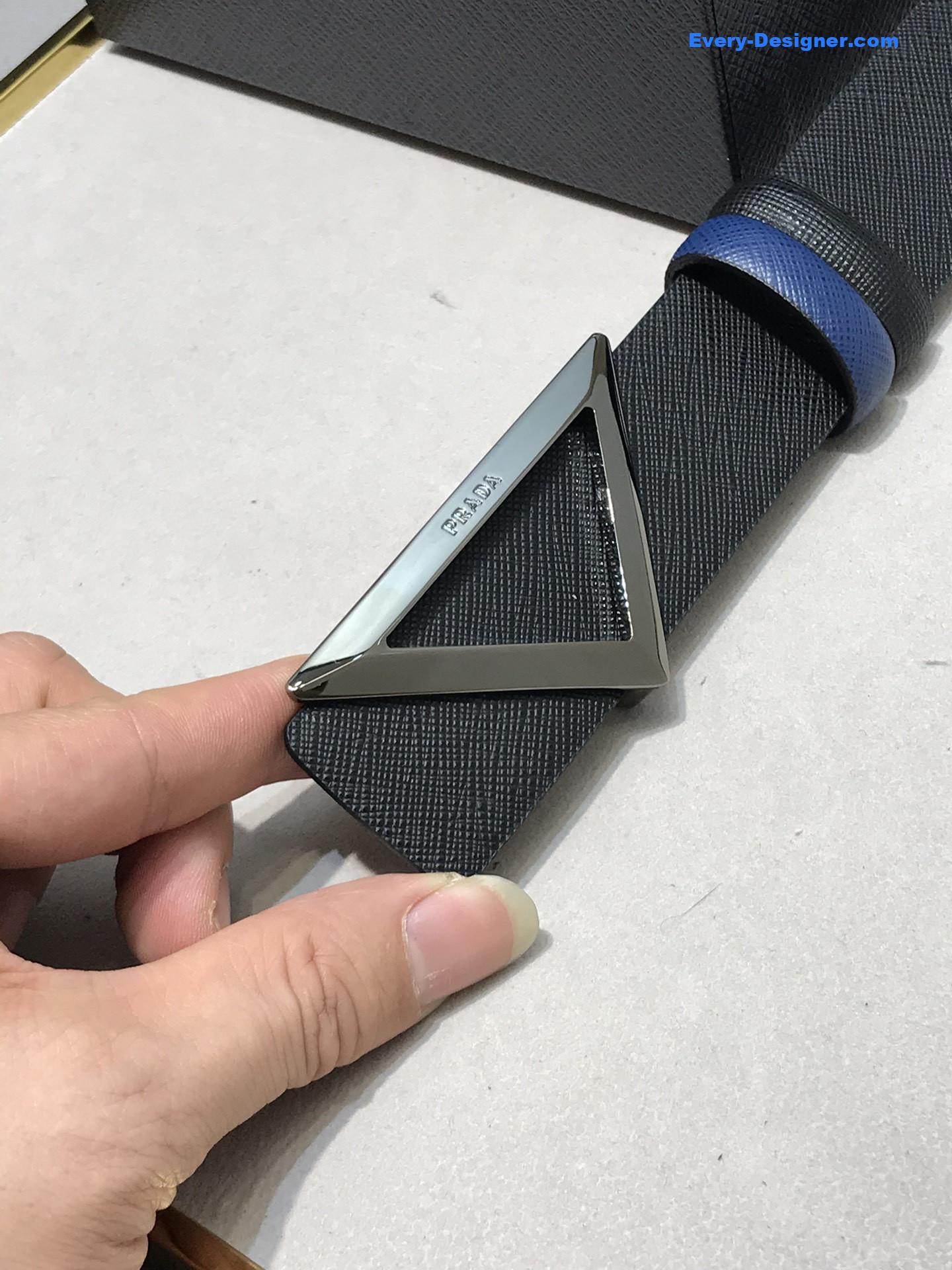 Pra*a saffiano leather belt