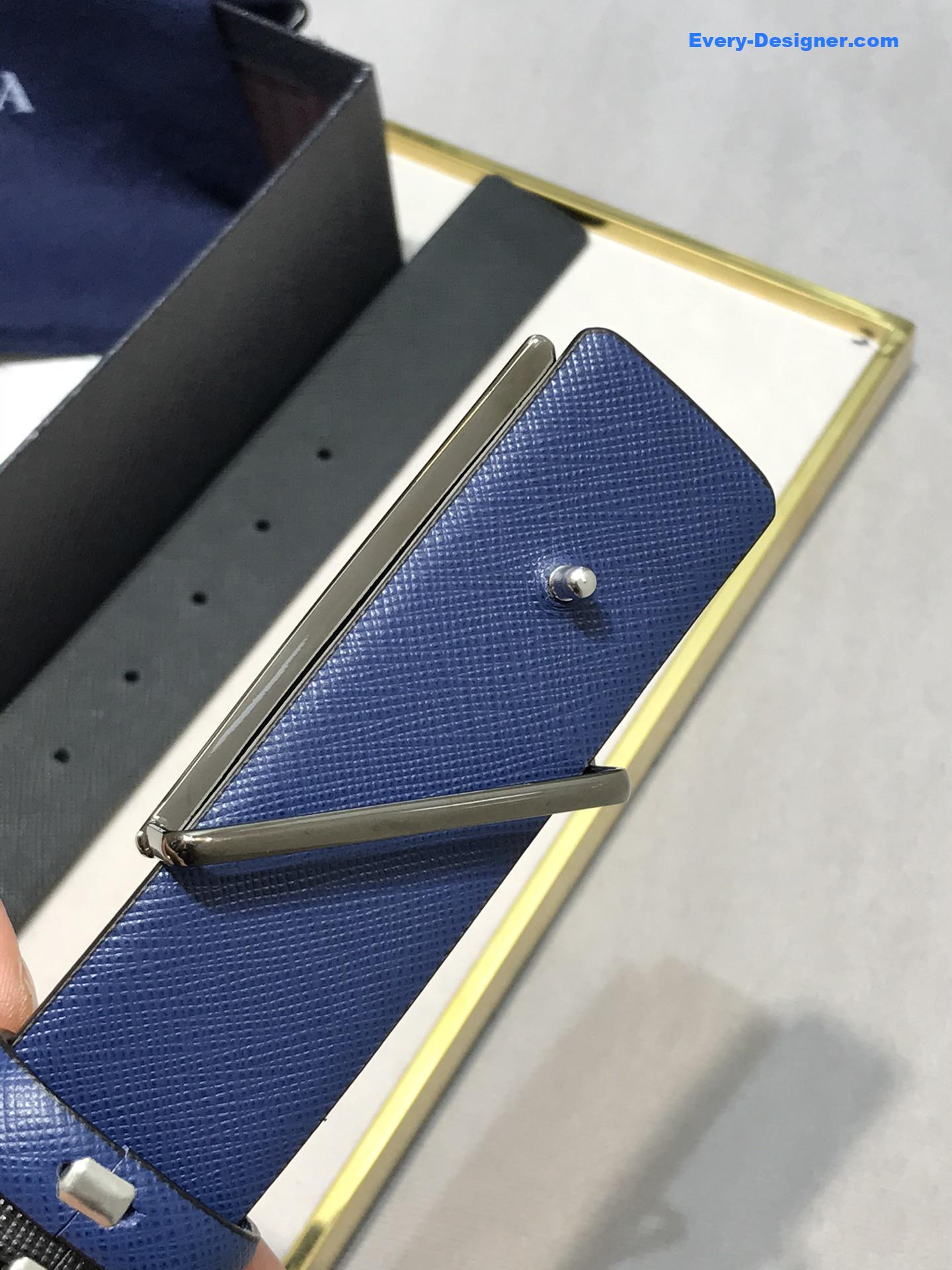 Pra*a saffiano leather belt