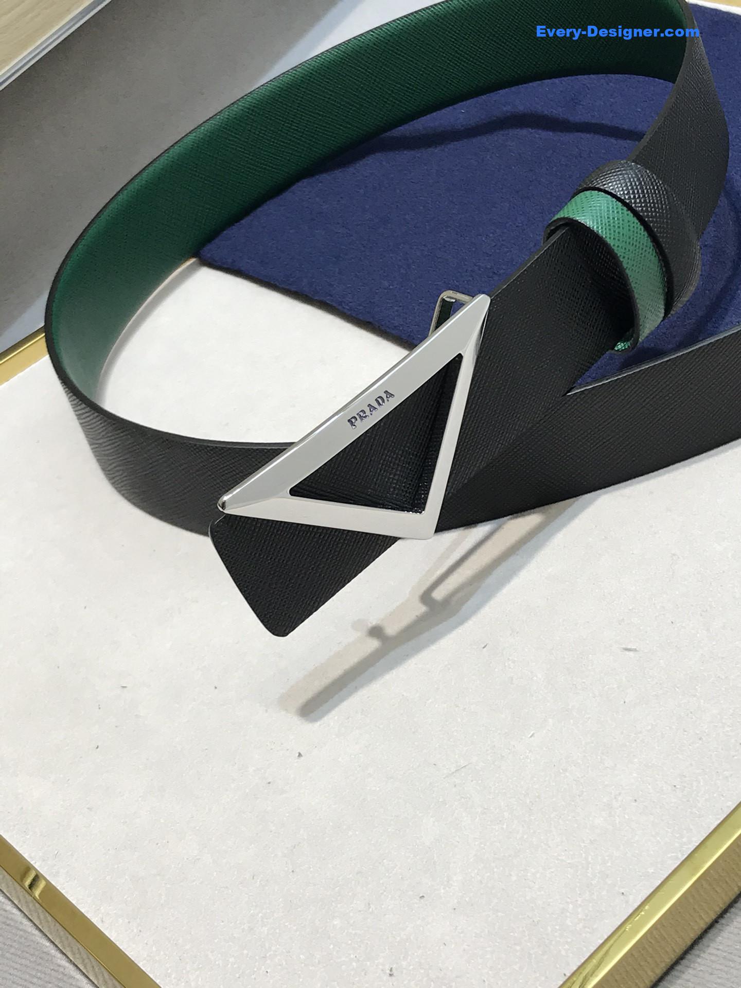 Pra*a saffiano leather belt