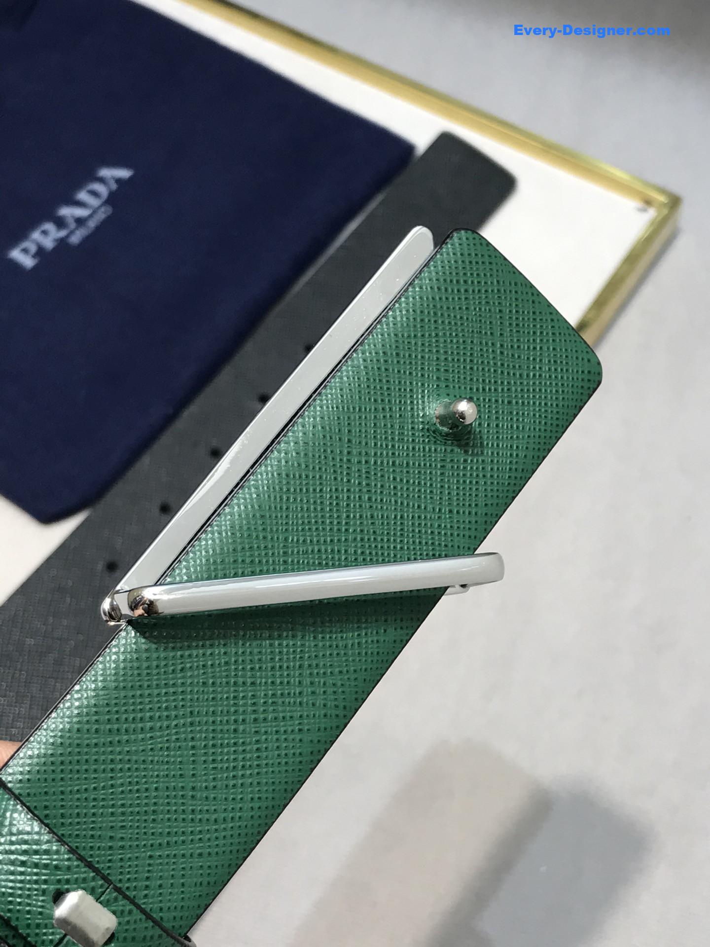 Pra*a saffiano leather belt