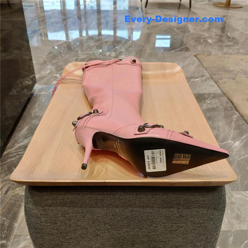 Ba1en*iaga lemon point toe side zip tall boots