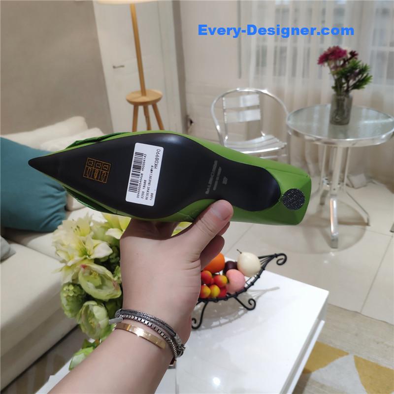 Ba1en*iaga new shape double b buckle flower toe ankle boots