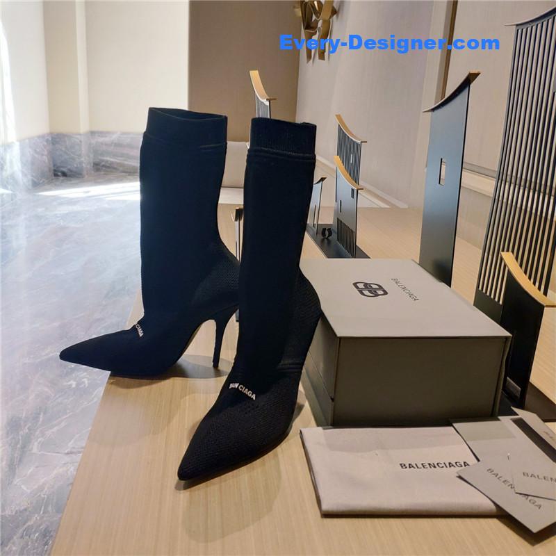 Ba1en*iaga high heel sock boots