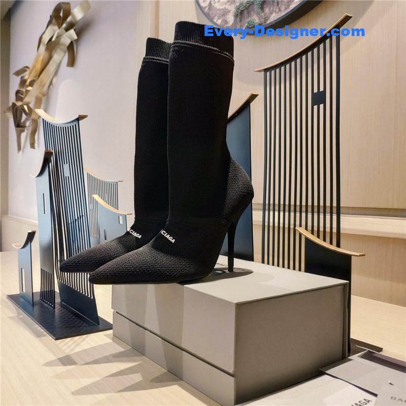 Ba1en*iaga high heel sock boots