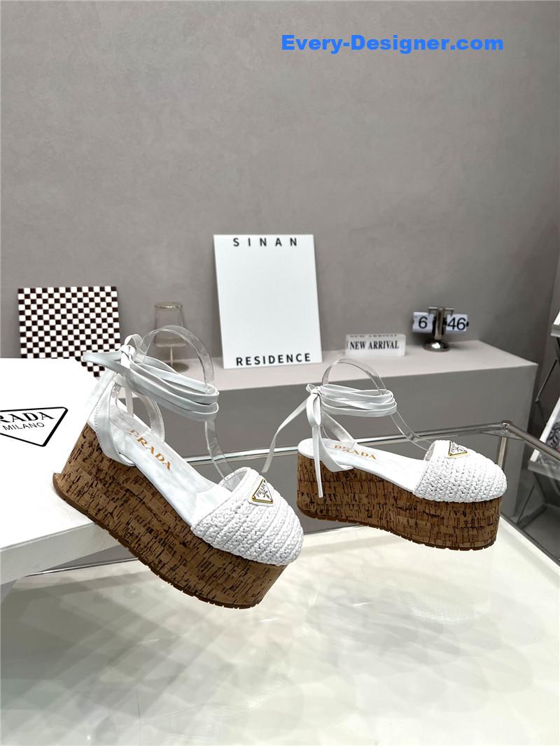 Pra*a woven platform strappy sandals