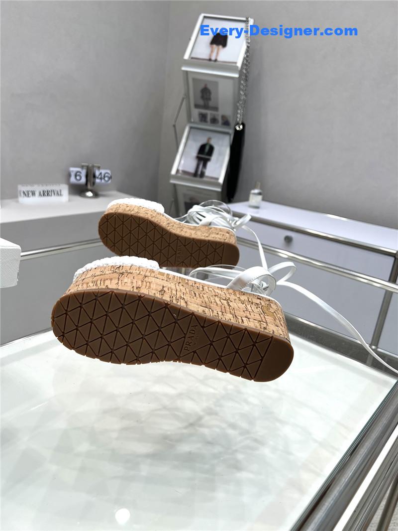 Pra*a woven platform strappy sandals