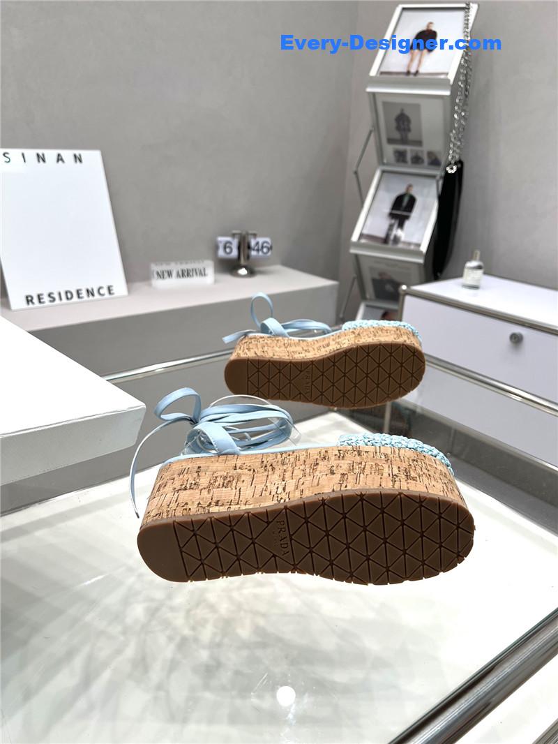 Pra*a woven platform strappy sandals