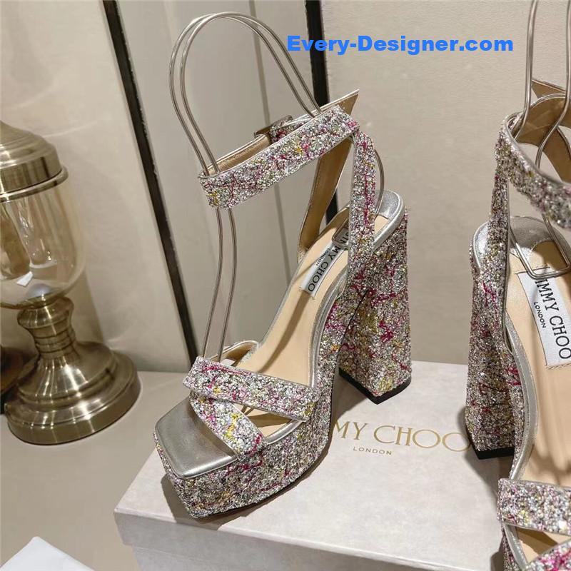 J1m*y Ch00 fashion heel sandals