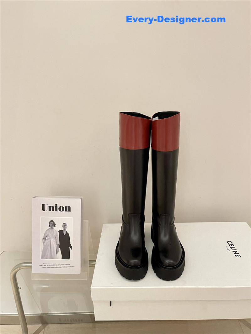 Ce1i*e autumn and winter new thick-soled tall knight boots