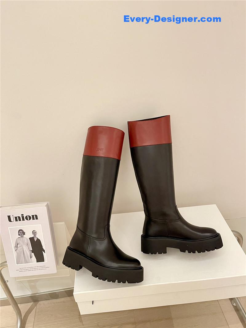 Ce1i*e autumn and winter new thick-soled tall knight boots